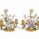 A PAIR OF ORMOLU-MOUNTED MEISSEN PORCELAIN TWO-LIGHT CANDELABRA - photo 1