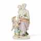 A MEISSEN PORCELAIN FIGURE GROUP OF A BEGGAR WOMAN WITH TWO CHILDREN FROM THE 'CRYES OF LONDON' SERIES - photo 1