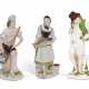 A PAIR OF MEISSEN FIGURES OF A FISHERMAN AND FISHERWOMAN, AND A FIGURE OF A DRUNKEN FISHERMAN - фото 1