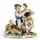 A MEISSEN PORCELAIN GROUP OF 'THE INDISCREET HARLEQUIN' - Foto 1