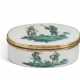 A SILVER-GILT-MOUNTED MEISSEN PORCELAIN OVAL SNUFF-BOX AND COVER - фото 1