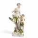 A MEISSEN PORCELAIN GROUP OF A FEMALE SATYR - фото 1