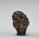 A CARVED WOOD NETSUKE OF A STANDING LION-DOG - фото 1