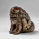 A CARVED WOOD NETSUKE OF A SHISHI (LION-DOG) - фото 1