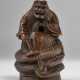 A CARVED WOOD NETSUKE OF KIYOHIME - Foto 1