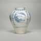 A BLUE AND WHITE PORCELAIN JAR WITH FOUR LANDSCAPE ROUNDELS AND A POEM - фото 1