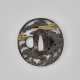 A GOLD-INLAID TSUBA WITH PINE TREES - photo 1