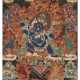 A BLACK GROUND PAINTING OF CHATURMUKHA MAHAKALA - photo 1