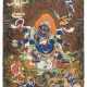 A BLACK GROUND PAINTING OF SHADBHUJA MAHAKALA - photo 1