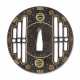 A BRASS-INLAID IRON TSUBA - фото 1