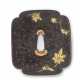 AN GOLD-INLAID IRON TSUBA WITH MAPLE LEAF - Foto 1