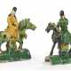 TWO POLYCHROME-GLAZED TILEWORK FIGURES OF EQUESTRIANS - Foto 1