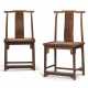 A PAIR OF HARDWOOD SIDE CHAIRS - photo 1