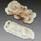 TWO WHITE JADE FIGURAL CARVINGS - фото 1