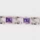 ''Exquisites Amethyst-Brillant-Armband mit Bergkristall-Besatz'' - Foto 1