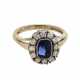 Ring mit einem blauvioletten Saphir, ca. 1,3 ct, - фото 1