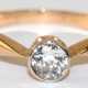 Ring mit Brillantsolitär, um ca. 1900, 750er GG, Altschliffbrillant ca. 0,40 ct., vvsi-vsi, RG 50, Innendurchmesser 15,9 mm - фото 1