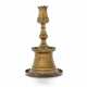 AN OTTOMAN BRASS TULIP CANDLESTICK - фото 1