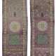 A NEAR PAIR OF SILK KHOTAN THRONE COVERS - фото 1