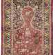 A SILK AND METAL-THREAD KOUM KAPI PRAYER RUG - фото 1