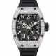 RICHARD MILLE. AN 18K WHITE GOLD, DIAMOND AND BLACK GEMSTONE-SET AUTOMATIC SKELETONISED WRISTWATCH WITH SWEEP CENTRE SECONDS AND DATE - фото 1