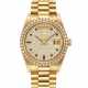 ROLEX. A RARE 18K GOLD, DIAMOND AND BLACK GEMSTONE-SET AUTOMATIC WRISTWATCH WITH SWEEP CENTRE SECONDS, DAY, DATE AND BRACELET - фото 1