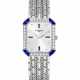 PATEK PHILIPPE. AN 18K WHITE GOLD, DIAMOND AND SAPPHIRE-SET BRACELET WATCH - photo 1