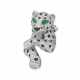 CARTIER PARIS DIAMOND, EMERALD AND ONYX `PANTH&#200;RE DE CARTIER` CLIP BROOCH - Foto 1