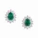 HARRY WINSTON EMERALD AND DIAMOND EARRINGS - фото 1