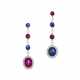 STAR SAPPHIRE, STAR RUBY AND DIAMOND EARRINGS - Foto 1