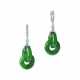 JADEITE AND DIAMOND EARRINGS - Foto 1