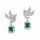 EMERALD AND DIAMOND EARRINGS, SURMOUNT BY VAN CLEEF & ARPELS - фото 1