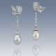 A RARE PAIR OF NATURAL PEARL AND DIAMOND EARRINGS, BY CARTIER PARIS - photo 1