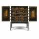 A GEORGE II BLACK AND GILT-JAPANNED CABINET-ON-STAND - фото 1