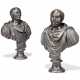 A PAIR OF ITALIAN BRONZE BUSTS OF THE ROMAN EMPERORS VITELLIUS AND GALBA - photo 1