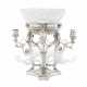 A GEORGE III SILVER AND CUT GLASS SIX-LIGHT CANDELABRUM CENTREPIECE - фото 1