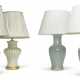 TWO PAIRS OF CELADON PORCELAIN VASE LAMPS - фото 1