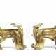 A PAIR OF FRENCH ORMOLU FIGURAL CHENETS - photo 1