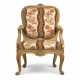 A GEORGE III GILTWOOD OPEN ARMCHAIR - фото 1