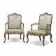 A PAIR OF GEORGE III MAHOGANY OPEN ARMCHAIRS - Foto 1