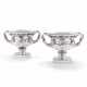 A PAIR OF GEORGE III SILVER WARWICK VASE WINE COOLERS, COLLARS AND LINERS - фото 1