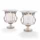 A PAIR OF GEORGE III SILVER WINE COOLERS - фото 1