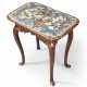 A GERMAN OAK AND BEADWORK OCCASIONAL TABLE - photo 1