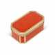 A CONTINENTAL VARI-COLOUR GOLD MOUNTED POUDRE D'ECAILLE SNUFF-BOX - photo 1