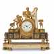 A DIRECTOIRE ORMOLU AND LEVANTO ROSSO MARBLE MANTEL CLOCK - фото 1