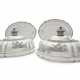 A PAIR OF GEORGE IV SILVER MEAT DISH COVERS AND TWO MODERN SILVER MEAT DISHES - Foto 1