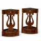 A PAIR OF NORTH EUROPEAN ORMOLU-MOUNTED MAHOGANY AND EBONY ENCOIGNURES - photo 1