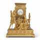 AN EMPIRE ORMOLU MANTEL CLOCK - фото 1