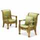 A PAIR OF EMPIRE GILTWOOD FAUTEUILS - Foto 1