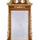 A GEORGE II WALNUT AND PARCEL-GILT MIRROR - фото 1